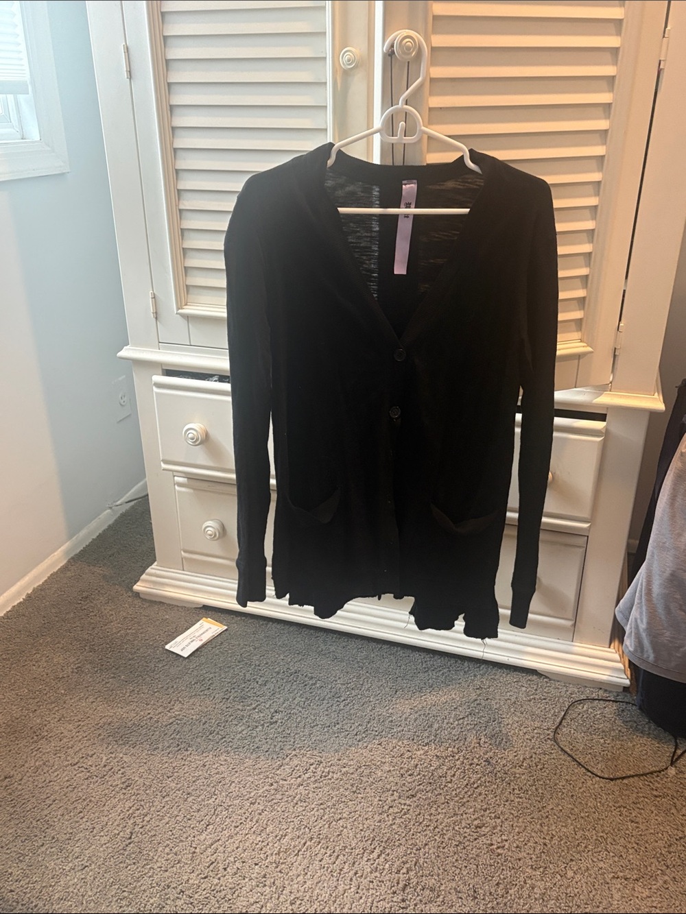 Wilt Black Lightweight Button-Up Cardigan